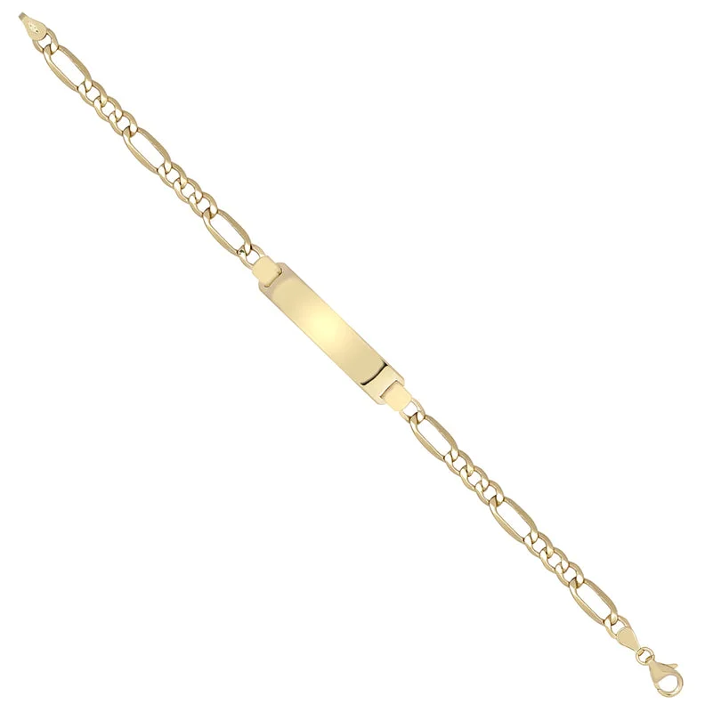 New 9ct Gold Figaro ID Bracelet