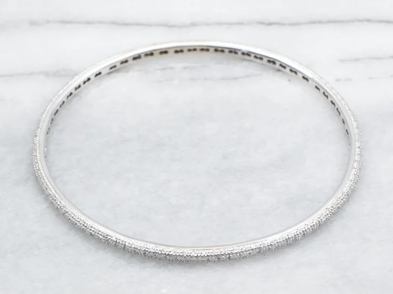 White Gold Diamond Bangle Bracelet