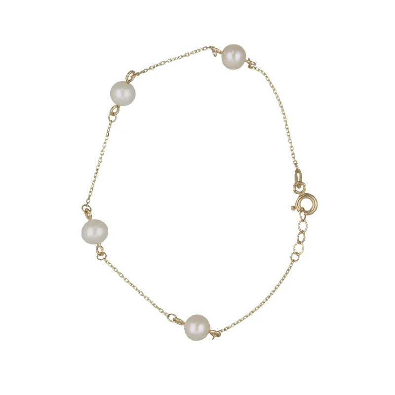 New 9ct Gold Pearl Bracelet