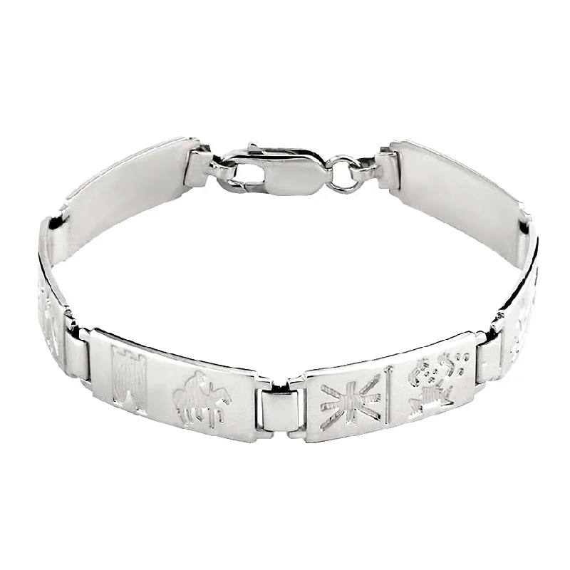 STERLING SILVER HISTORY OF IRELAND BRACELET