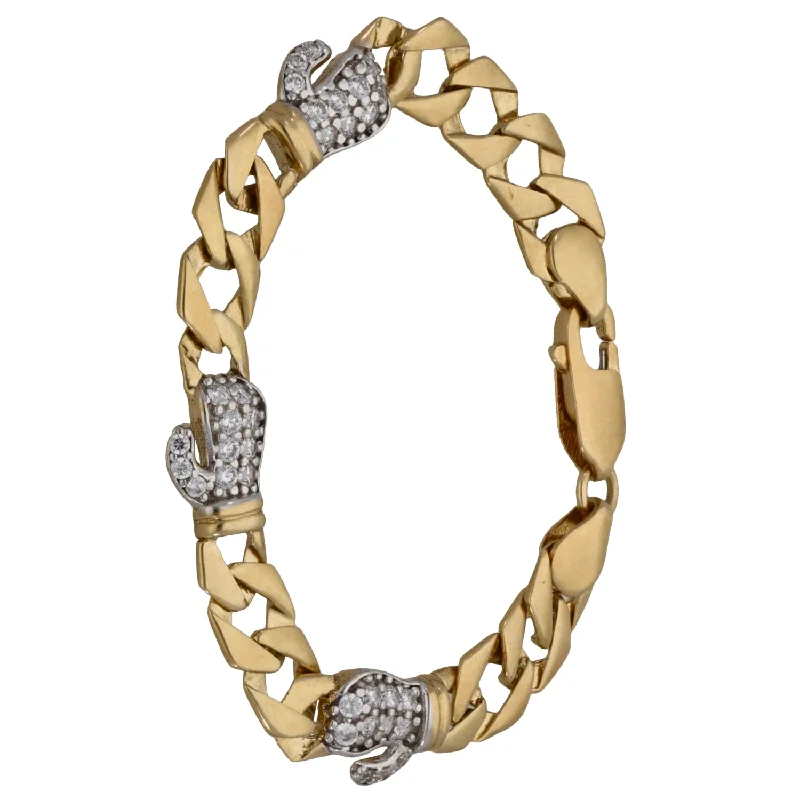 9ct Gold Cubic Zirconia Boxing Glove Bracelet