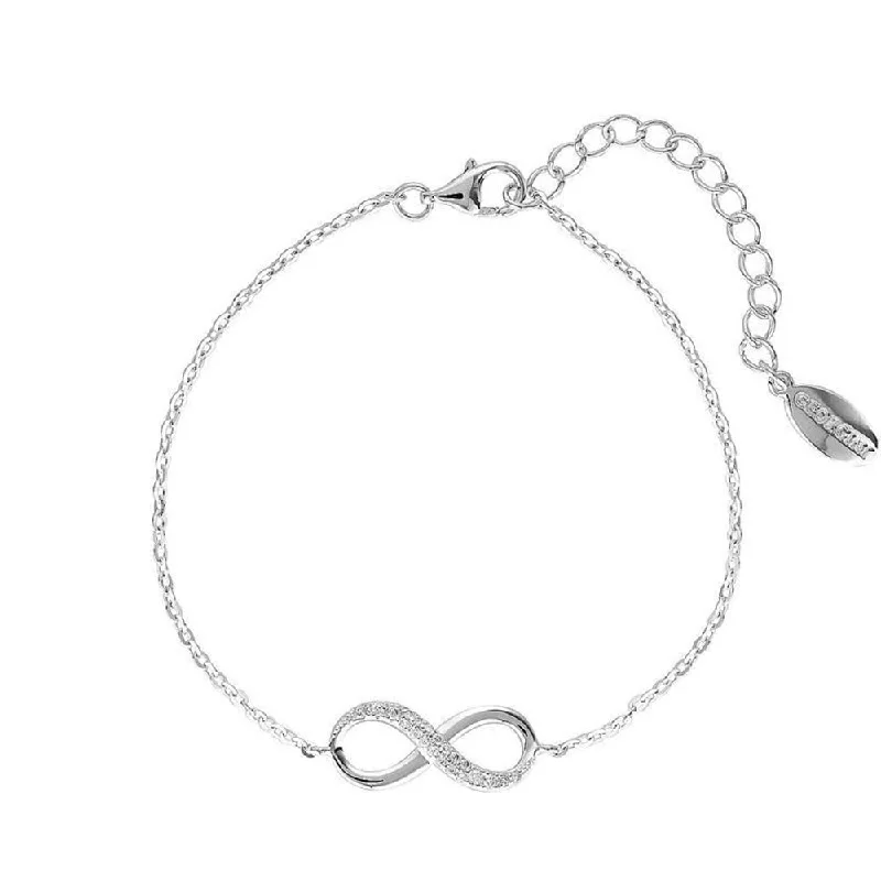 Georgini Sterling Silver Zirconia Forever Infinity Bracelet