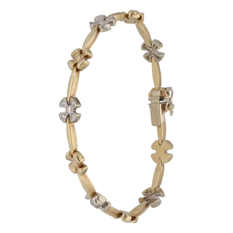 9ct Gold Cubic Zirconia Fancy Bracelet