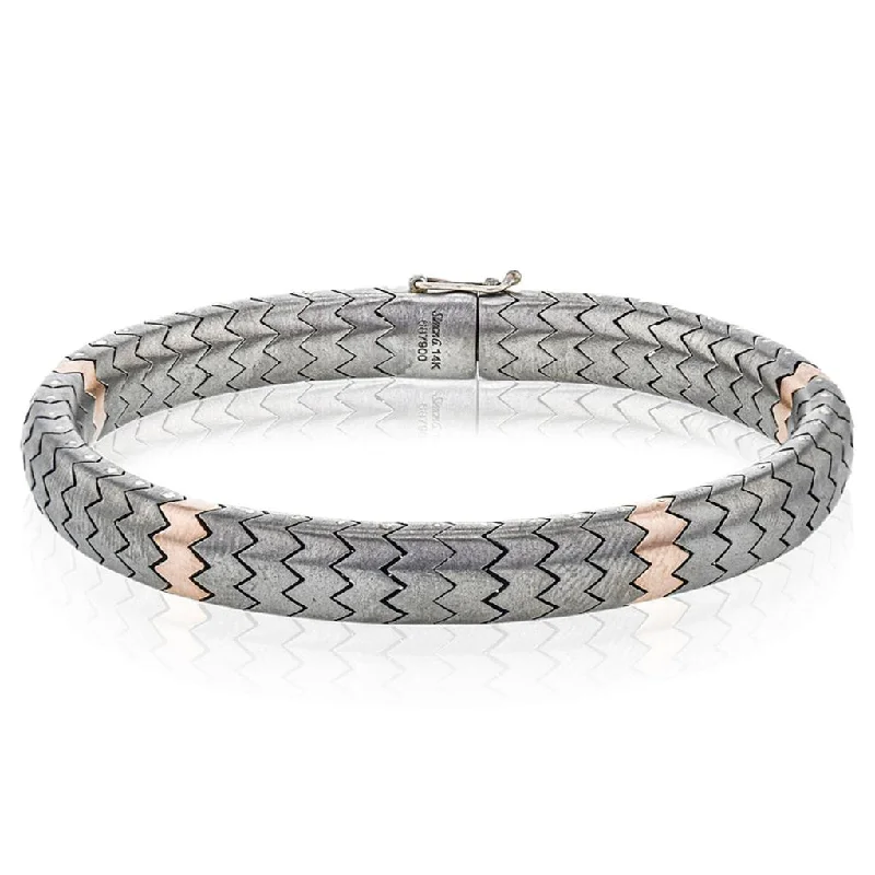 Men's Titanium Bracelet in 14k Gold